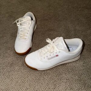 Reebok White Athletic Shoes (maybe worn once, maybe)